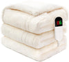 Beige Heated Throw Blanket
