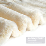Beige Heated Throw Blanket