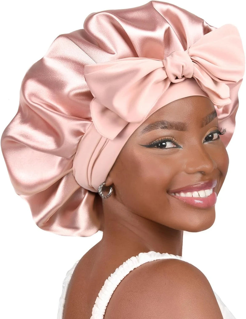 Yanibest Adjustable Satin Sleep Bonnet